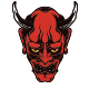 Demon Oni Mask Logo Template - GraphicRiver Item for Sale