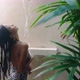 Sexy Asian Girl Alone In Exotic Shower Bathroom Luxurious Resort with Plants - VideoHive Item for Sale