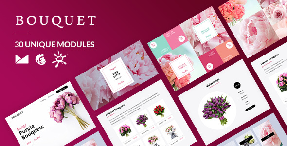 Bouquet Email-Template + Online Builder
