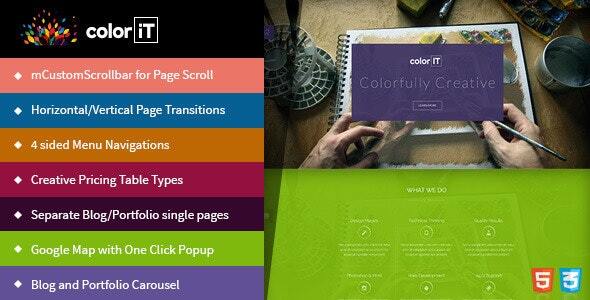 coloriT - Portfolio Single Page HTML