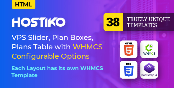 Hostiko - Hosting HTML & WHMCS Template With Isometric Design