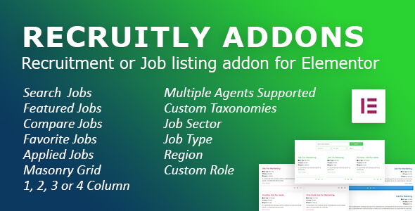 Recruitly Addons: Recruitment or Job listing plugin or addon for Elementor of...