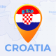 Croatia Map - Republic of Croatia Travel Map - VideoHive Item for Sale