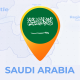 Saudi Arabia Map - Kingdom of Saudi Arabia Travel Map - VideoHive Item for Sale