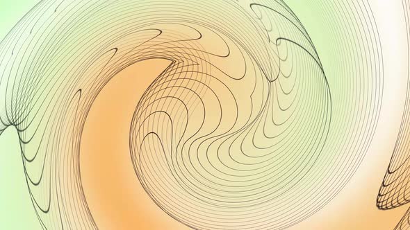 Spiral stroke line animation. Geometric twisted line morphing and rotation animation. Vd 774