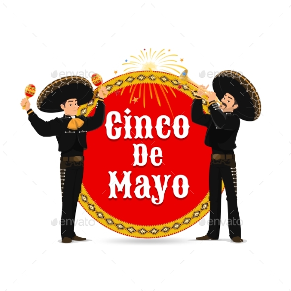 Cinco De Mayo Vector Icon with Mariachi Band