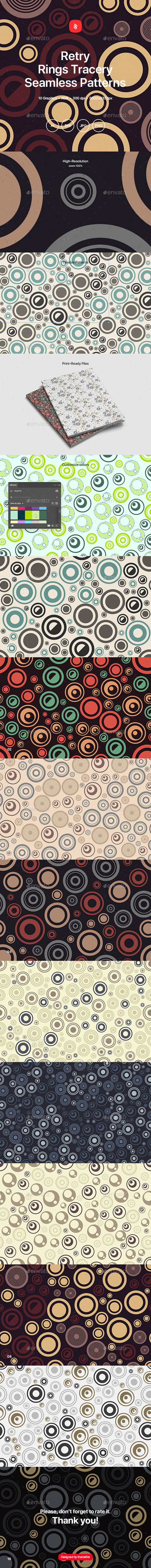 Retry - Rings Tracery Seamless Patterns