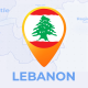 Lebanon Map - Lebanese Republic Travel Map - VideoHive Item for Sale