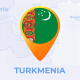 Turkmenistan Map -Turkmenia Travel Map - VideoHive Item for Sale