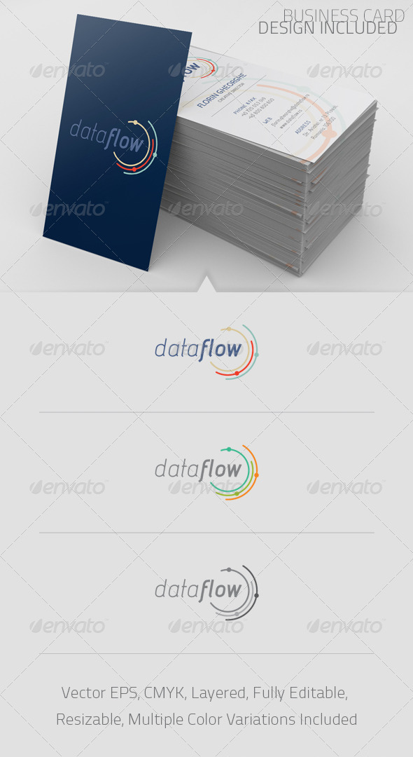 Data Flow Logo Template