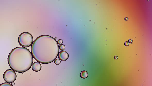 Abstract Colorful Food Oil Drops Bubbles 14