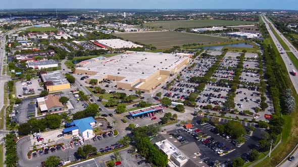 Aerial drone footage of Homestead FL USA