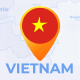 Vietnam Map - Socialist Republic of Vietnam Travel Map - VideoHive Item for Sale