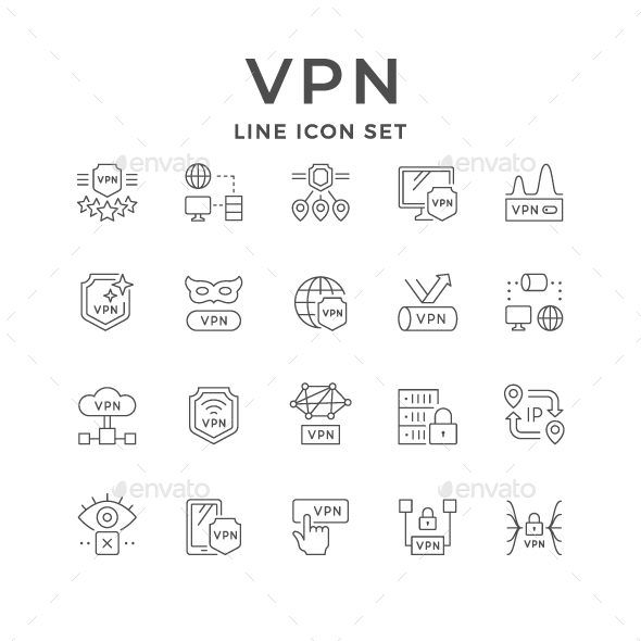 Set Line Icons of VPN