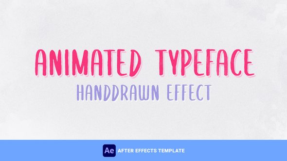 Animated Handwriting Typeface - After Effects Template alt