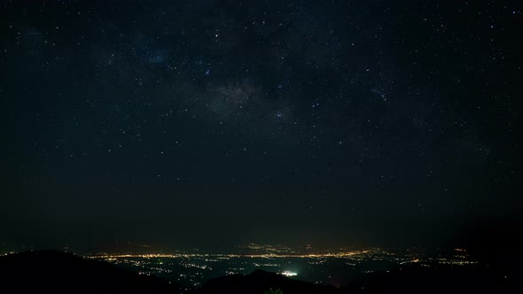 Milky Way In The Night Sky