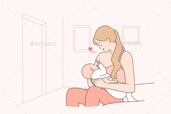 Motherhood Breastfeeding Family Concept