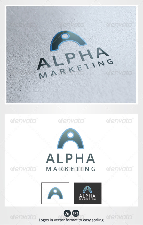 Alpha Marketing A Letter Logo