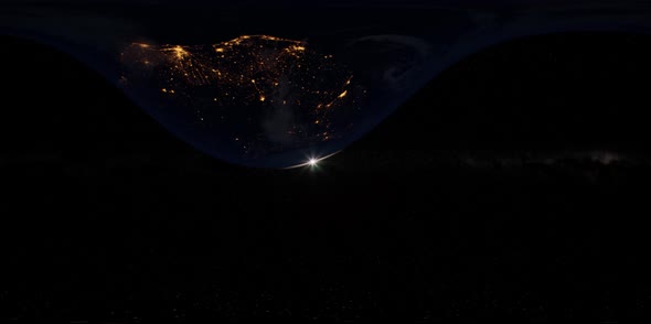 VR 360 Earth and Sun From Space alt