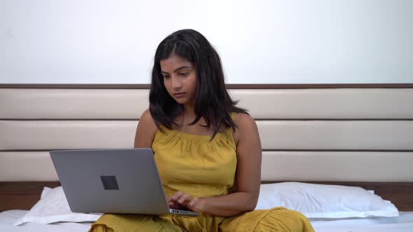 Indian woman working from home