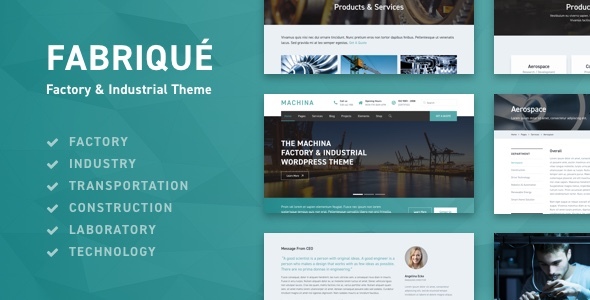 Fabriqué - Factory & Industrial Business WordPress Theme