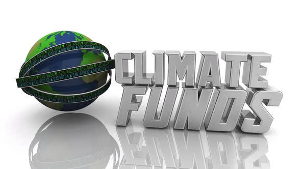 Climate Funds Environmental Resonsible Business Stock Market Ticker 3d Illustration