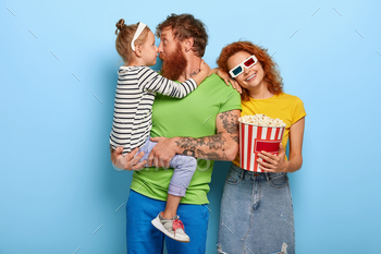 y enjoy favourite pastime, watch interesting movie, parents upbring child with educational film, eat popcorn, like big screen and great visual effects