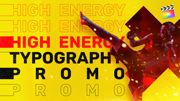 Energy Typography Promo  | For Final Cut & Apple Motion