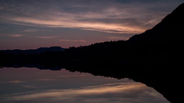 sunset lake water norway nature timelapse