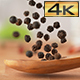 Black Pepper on Olive Wood Spoon - VideoHive Item for Sale