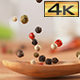 Colorful Pepper on Olive Wood Spoon - VideoHive Item for Sale