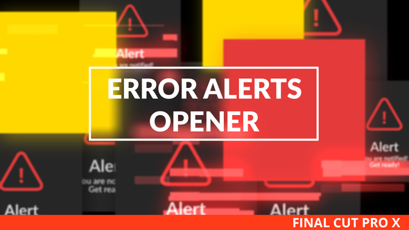 Error Messages Glitch Opener for Final Cut Pro X