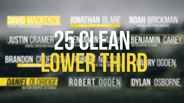 25 Clean Lower Thirds