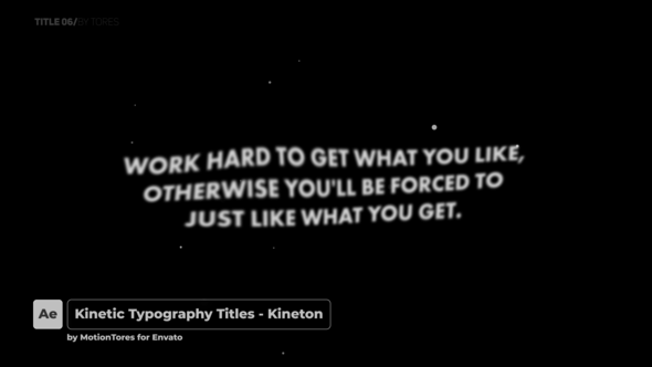 Kinetic Typography Titles - Kineton \ After Effects
