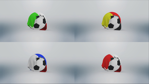 Football Flag Logo - Soccer
