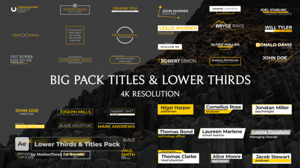Lower Thirds & Titles Pack \ After Effects alt