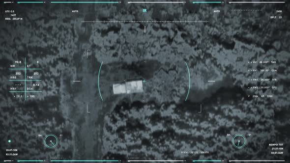 Helicopter is starting the combat mission by launching a rocket at a target alt