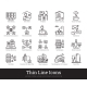 Work From Home Distance Education Thin Line Icon - GraphicRiver Item for Sale