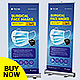 Surgical Mask Roll Up Banner - GraphicRiver Item for Sale