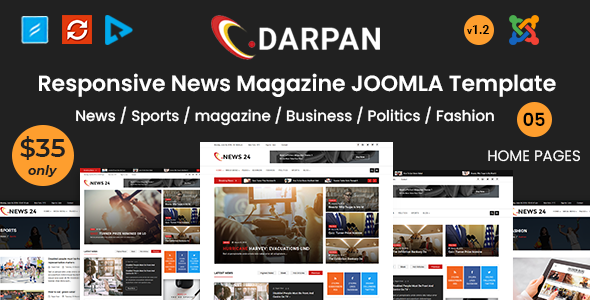 Darpan - Szablon Joomla dla magazynu informacyjnego