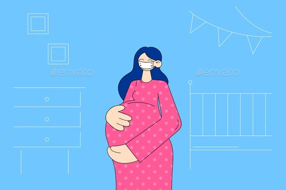 Pregnancy During Coronavirus Pandemic Concept