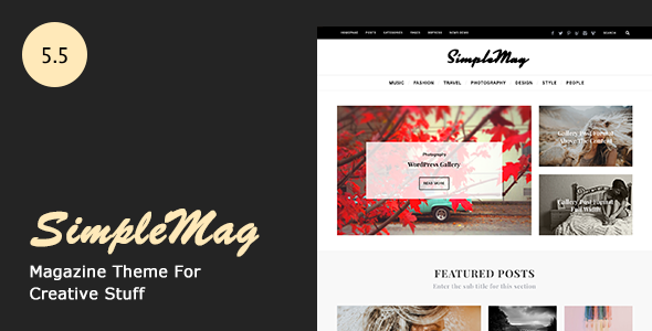 SimpleMag - motyw magazynu dla kreatywnych rzeczy