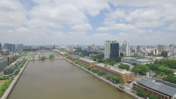 Puerto Madero-Buenos Aires-Argentina-Aerial Drone Scene