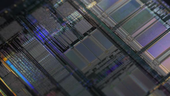 Inside The Chip With Moving Glare. Photolithography The Integrated Circuit, Topological Photomask