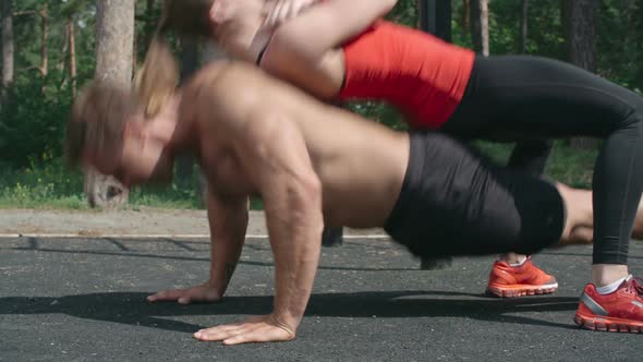 Push-Ups with Girl on Back