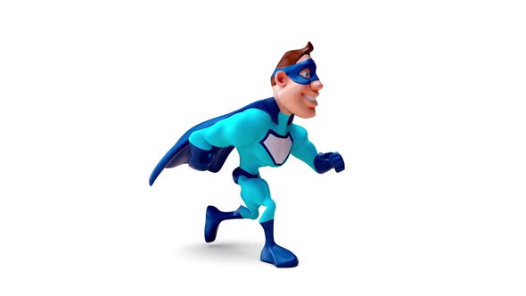 Fun 3D cartoon fun superhero