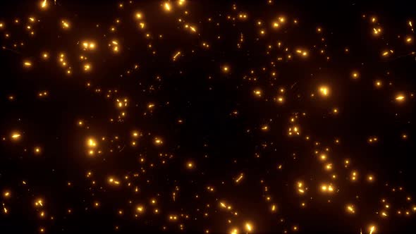 Abstract Fire Sparkling Particles Tunnel 4K 01