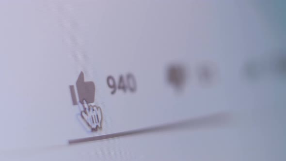 A Close Up Shot of Likes Being Counted on a Social Network Page
