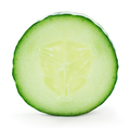 Cucumber slice close up isolated on white background. - PhotoDune Item for Sale