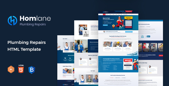 Homlane - Plumbing HTML Template